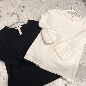 Matilda Jane ruffle under shirts sold black cream